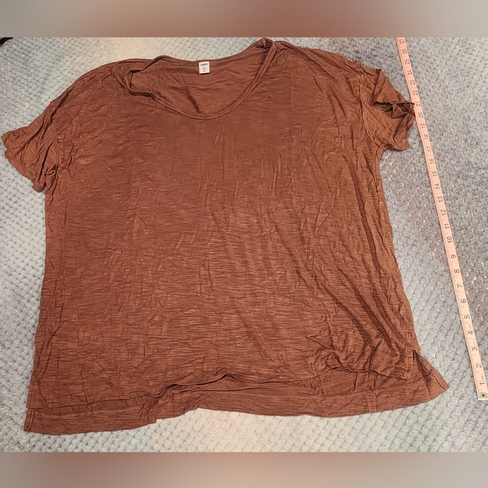 OLD NAVY - Light Brown Womens Light and Air-y Stretchy Top/T - Shirt